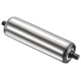 thumbnail image 1 of Uxcell Stainless Steel Gravity Conveyor Roller Transmission Galvanized End Silver 2"x8", 1 of 5