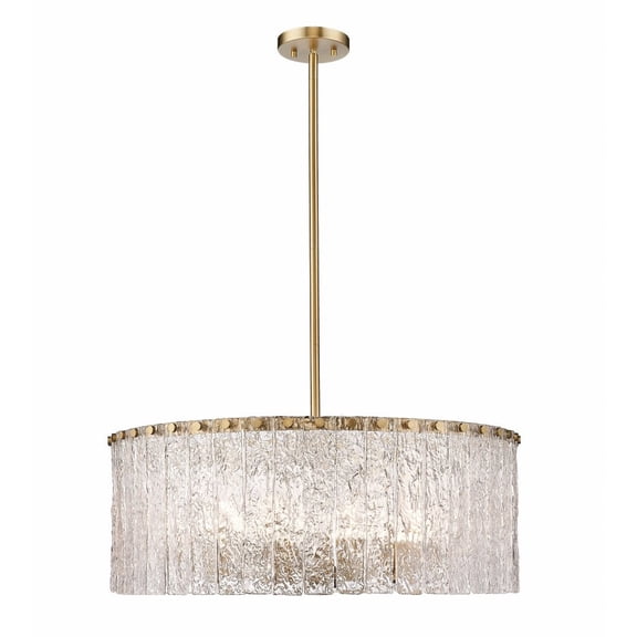 1943P26-MGLD-Z-Lite-Glacier - 10 Light Pendant In Contemporary Style-11 Inches Tall and 26.75 Inches Wide-Modern Gold Finish