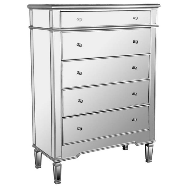 Best Master Nicolette 5 Drawer Birch Wood Exclusive Chest In Silver Mirrored Com Best Master Nicolette 5 Drawer Birch, Hayworth Mirrored File Cabinet