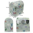 thumbnail image 4 of Llama Stand Mixer Cover, Hand Drawn Like Colorful Art Design Alpaca Herd and Cacti Illustration, Kitchen Appliance Organizer Bag Cover with Pockets, 5 Quarts, Mint Green and Multicolor, by Ambesonne, 4 of 4