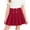 Red, variant on hoksml Girls Double-Breasted Button Pleated Skirt, Elastic Waist Cotton School Uniform Mini Skirt for Kids