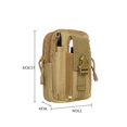 thumbnail image 1 of Ri?onera para Hombre Fan Militar Ri?onera Táctica Deportes Multifuncionales Ocio Al Aire Libre Correr Desgaste Cinturón Bolsa Impermeable Para Teléfono Móvil, Marrón LingWen 8390605791734, 1 of 1