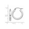 thumbnail image 2 of 14k White Gold Square Tube Hoop Earrings - 1.9 Grams - Measures 20x20mm, 2 of 2
