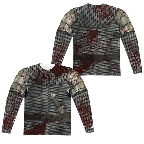Battle Damaged Jacket (Front - Back Print) - Regular Fit Long Sleeve Shirt - X-Large