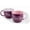 Burgundy/Pink, variant on Kook 25-Oz Soup Cup Travel Mug with Handle & Microwave Lid, Set of 2 Blueberry & Orange