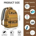 thumbnail image 4 of Bohemian elephant print Student’s backpack with mandala and paisley tribal style, vintage ethnic floral school bag, waterproof and durable, adjustable and comfortable, 4 of 4