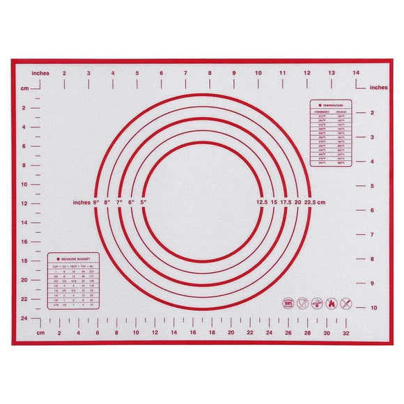 Injueey Biscuit Silicone Kneading Mat with Scales Bakeware Rolling Pad Restaurant Bakery Sheet Kitchen Accessories Type9 NO9