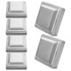 thumbnail image 1 of Phenofice 6Ud Cubierta Decorativa Para Poste Metálico En Color Plata Fácil De Instalar, 1 of 6