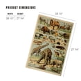 thumbnail image 2 of Lantern Press 1000 Piece Jigsaw Puzzle, Mammals, B, Vintage Bookplate, Adolphe Millot Artwork, 2 of 5