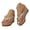 Khaki, variant on Women’s Colorful Gemstone Wedge Flip Flops Glitter Rhinestone Non Slip Tong Sandals Fashion Summer Party Platform Slides Black Size 8.5