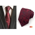 thumbnail image 4 of Classic Stripe and Check Jacquard Ties - Men‘s Formal Neckties Pack of 3, Perfect for Business Professionals, Wedding Guests, and Party Events, 4 of 4
