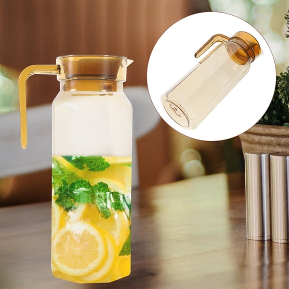 LABSERRON 1Pc Premium Cold Water Kettle Transparent Brown Pc Kettle for Home Use Leak Proof Design