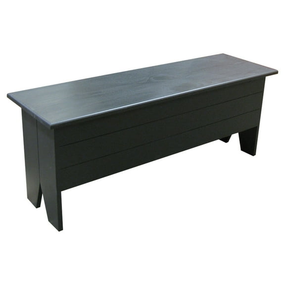 Contemporary Home Living 4' Black Modest and Rustic Comfortable Storage Bench