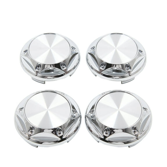 Unique Bargains 4 Pcs 68mm Dia 4 Clips Car Wheel Tyre Center Hub Covers Protector Silver Tone