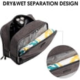 thumbnail image 5 of Large Toiletry Bag for Men, Travel Toiletries Shaving Bag, Water Resistant Hanging Organizer Dopp Kit, Travel Accessories Bag for Business Trip, Gym, Men's Gift(Grey), 5 of 10