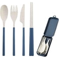 thumbnail image 1 of Foldable Reusable Cutlery Set Travel Camp Cutlery Easy Clean, 1 of 5