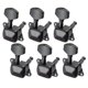 thumbnail image 1 of 6 Pcs Clavijas de Afinaciónes Semi Cerrado de Color Negro Afinadores para Guitarra Acústica Cabezas de Maquinas 6R, 1 of 7
