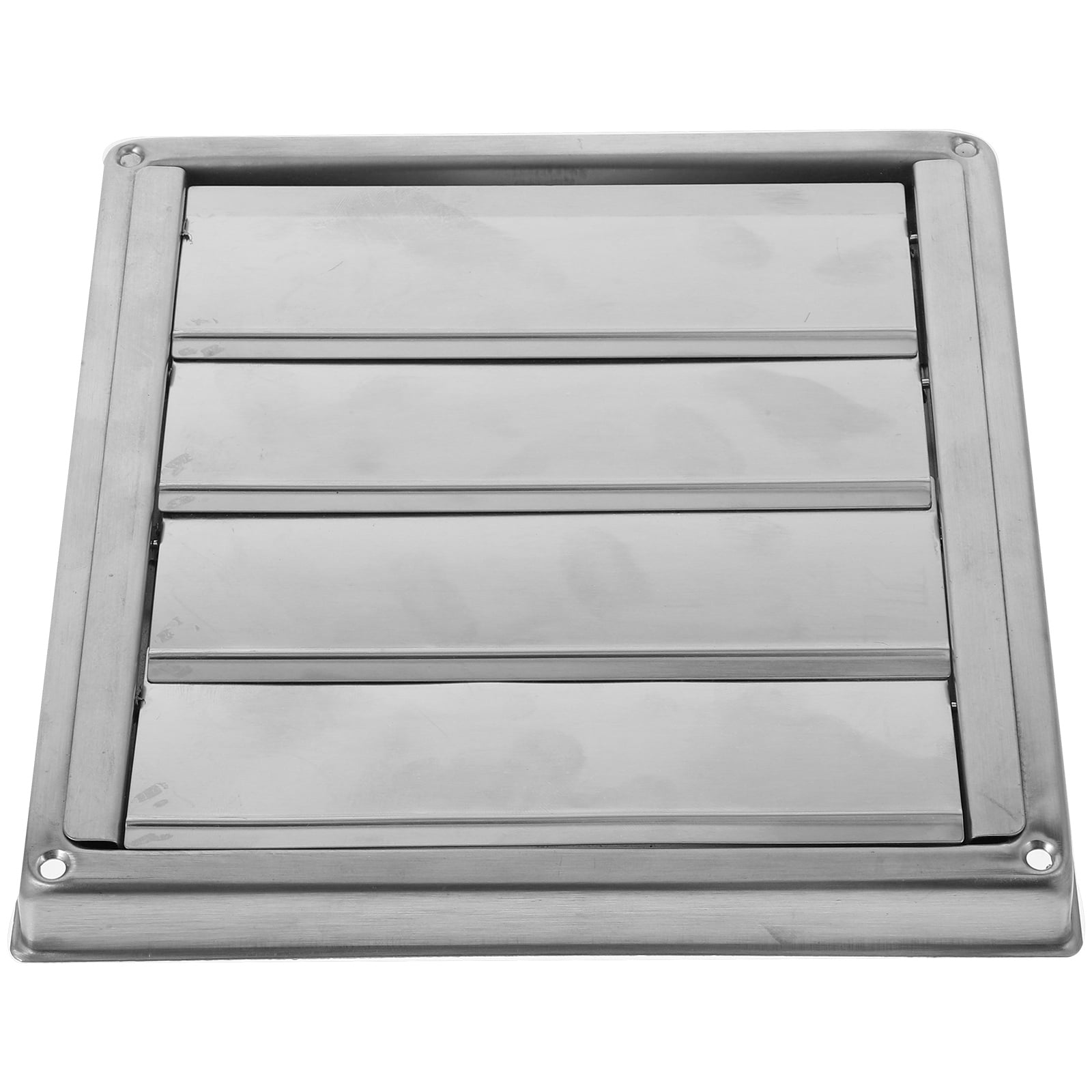 OUNONA Louvered Dryer Vent Cover, Stainless Steel, Plated Silver, Rust-Proof, for Home Use