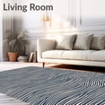 thumbnail image 2 of ODIKA 5'x7' Machine Washable Non-Slip Area Rug, Rhythmic Wave Undulating Modern Minimalist Stylish Trendy High Traffic Rug, Ivory, 540120, 2 of 5