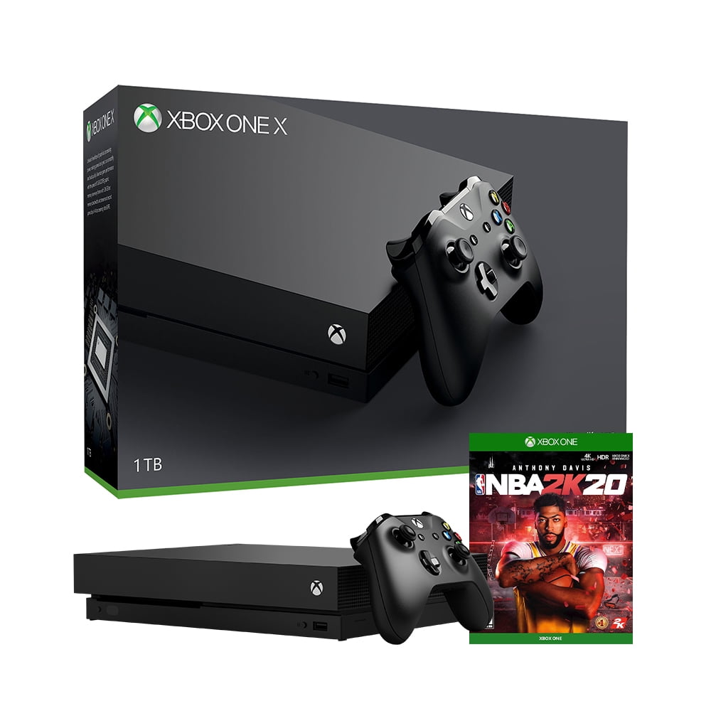 Microsoft Xbox One X 1TB Black 4K Ultra HD Blu-ray Console Bundle With 