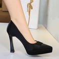 thumbnail image 3 of High Heels for Women Stiletto Pointed Toe Pumps 11.5 CM Satin Wedding Evening Party, 3 of 6