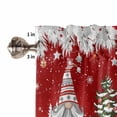 thumbnail image 5 of Red Christmas Kitchen Curtains and Valances Set, Dwarf Present Xmas Ball Snowflake Winter Rod Pocket Window Valance 18 Inch Window Curtain Panels for Living Room Bedroom Laundry, 27.5x36in, 3 Pieces, 5 of 7