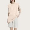 thumbnail image 2 of JDQJBZ Gilet Sans Manches pour Femmes en Tissu à Col Rond, 2 of 4