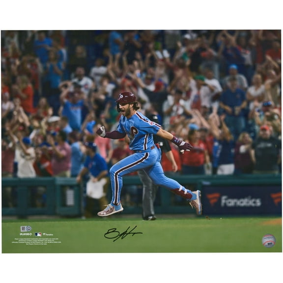 Bryce Harper Philadelphia Phillies Autographed 16" x 20" Running Bases After Grand Slam Photograph - Fanatics Authentic Certified
