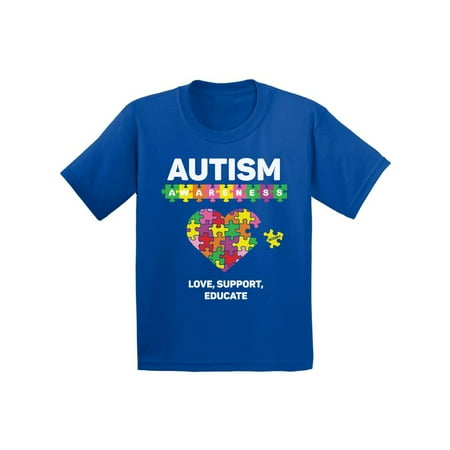 Awkward Styles Kids Love Support Educate Autism Shirts for Youth Autism Awareness Autism Awareness T Shirt Autistic Pride Autism Puzzle Shirts for Kids Boys Autism Shirt Autism Gifts for
