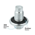 thumbnail image 4 of 2 Pcs M14x1.5 Steel Engine Oil Drain Plug Screw for Mercedes-Benz for Dodge Caravan for Jeep Silver Tone, 4 of 6