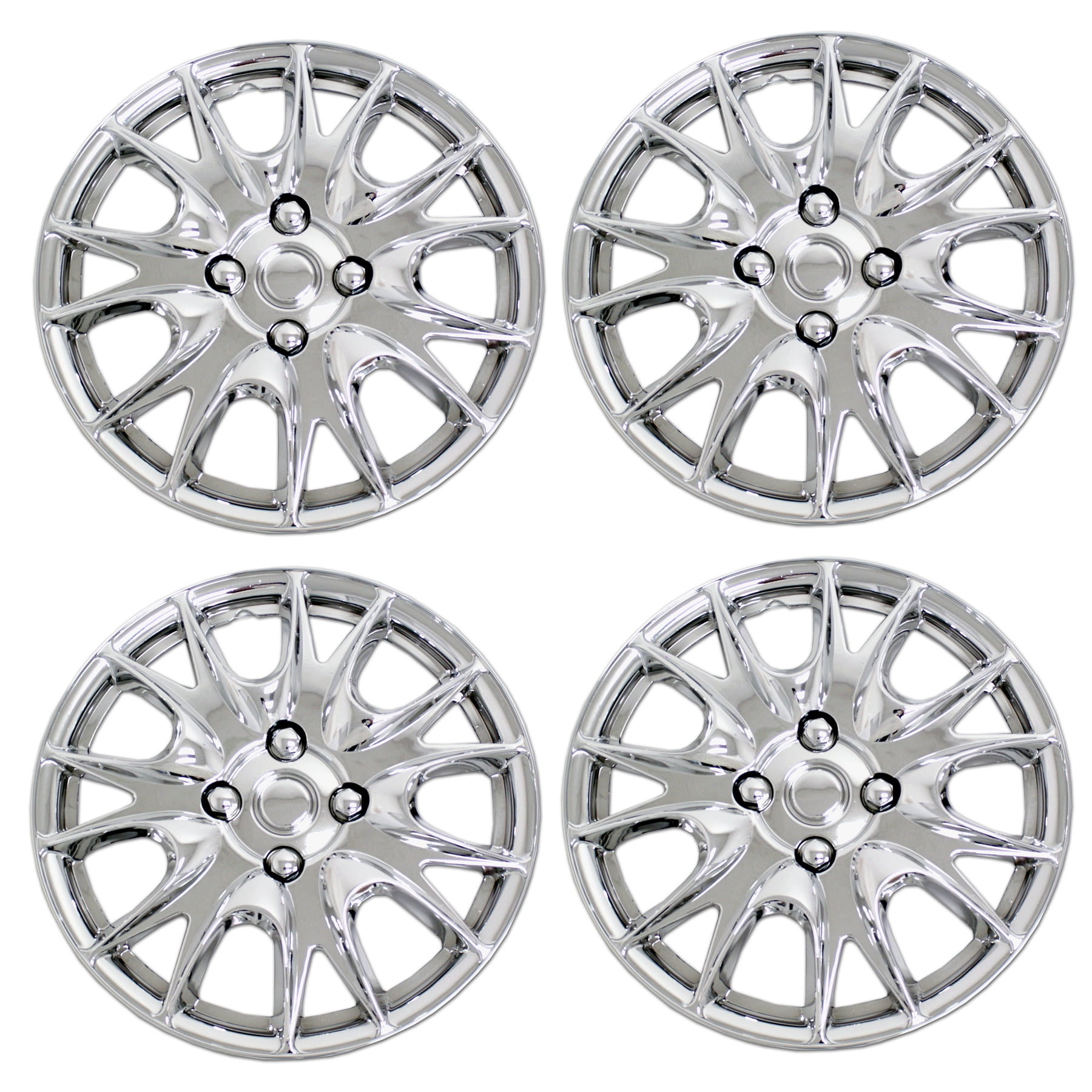 Set of 4 Chrome Finish Hubcaps 17" WSC3533C17 Hub Caps Wheel Skin