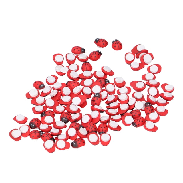 Insect Decor,100Pcs Red Wooden Crafts Wooden Crafts Succulent Plant Decoration Power Packed Performance