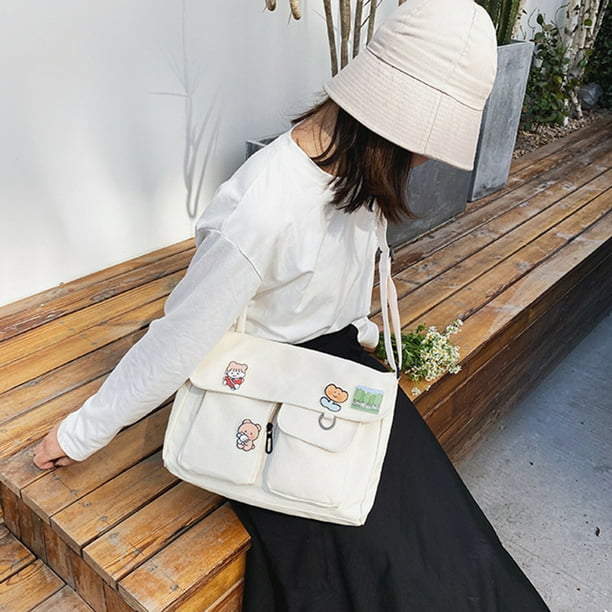 Korean canvas sling bag cheap