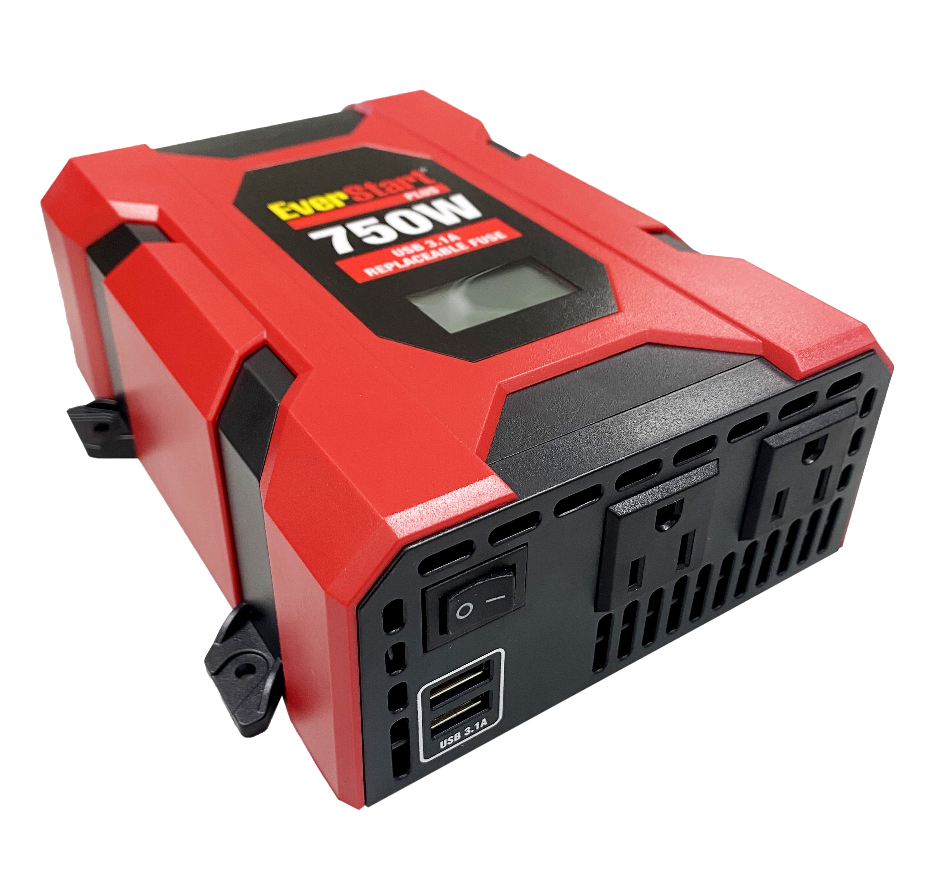 EverStart 750 Watts Portable Slim Inverter with Digital Display and Multiple USB and AC Ports