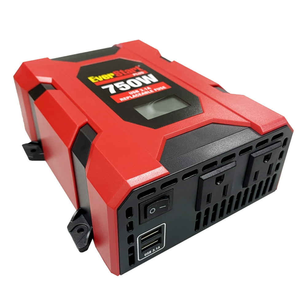 EverStart 750 Watts Portable Slim Inverter with Digital Display and