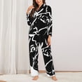 thumbnail image 2 of Sigee Red Heart And Puppy Of Bulldog for Women’s Pajama Sets Long-Sleeved Pjs Sets for Women 2 piece Sleepwear-X-Large, 2 of 7
