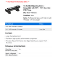 thumbnail image 2 of Tie Rod End Adjusting Sleeve - Compatible with 1971 - 1974 Chevy C10 Pickup 1972 1973, 2 of 2
