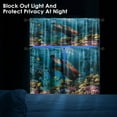 thumbnail image 4 of Sea Turtle Kitchen Curtains Underwater World Window Curtains Valance and Tier Set 36 Inch, Ocean Animal Fish Rod Pocket Short Tier Curtain, Summer Small Curtains for Kitchen Decor, 4 of 6