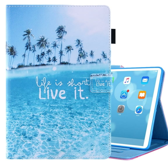 Allytech iPad mini 6 Case, iPad Mini 6 Flip Case 8.3", PU Leather Smart Cover Auto Sleep Wake Multi Angle Stand Shockproof Protection TPU Back Cover for Apple iPad mini 6 2021, Live it