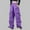 Purple, variant on Odeerbi 3-14 Years Kids Girls Cargo Pants Athletic Sports Wide Leg Pants Spring Solid Color Loose Work Pants with Multiple Pockets