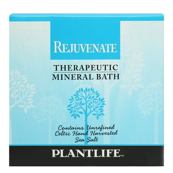 Plantlife Rejuvenate Therapeutic Mineral Bath Salt – 3 oz Aromatherapy Soak for Refreshing Energy, Relaxation & Wellness