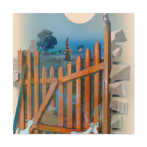 The Fenced Barnyard - Canvas