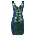 thumbnail image 6 of PrettyGuide Women's Sequin Cocktail Dress V Neck Bodycon Glitter Party Dress, 6 of 7