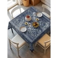 thumbnail image 6 of Dark Blue Table Cloth 60x60 Inch Square, Medieval Ethnic Turkish Retro Waterproof Tablecloth Washable Table Cover for Party Picnic Dinner Decor, 6 of 9