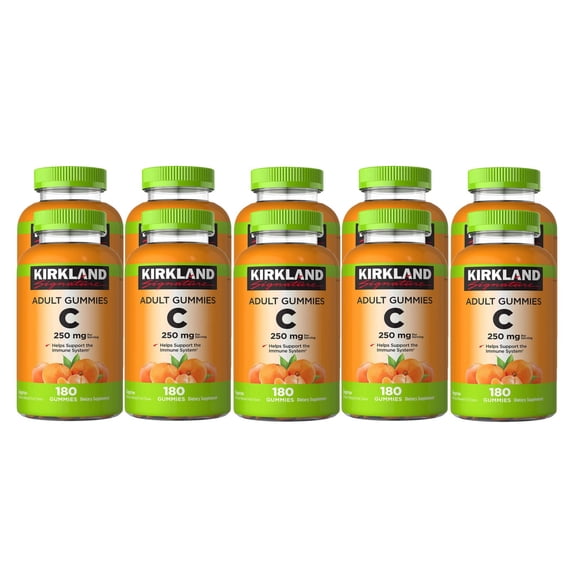 10 Pack | Kirkland Signature Vitamin C 250 mg., 180 Adult Gummies