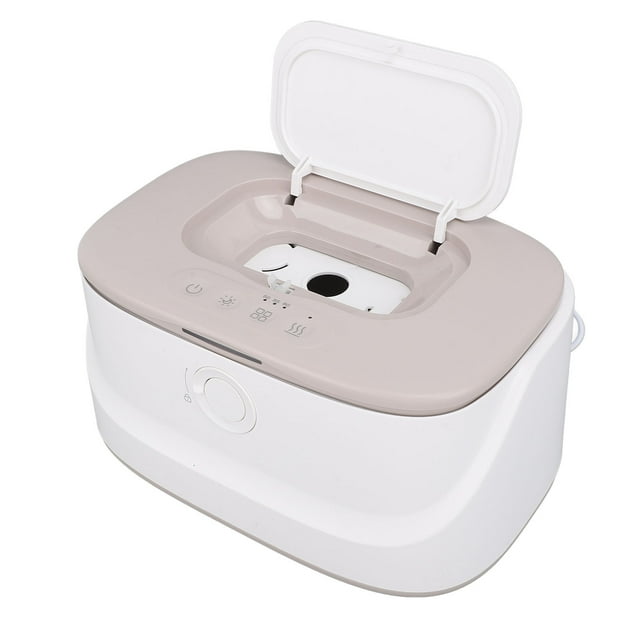 Chauffe-lingettes pour Bébé, Chauffe-Lingettes et Distributeur de Lingettes Humides pour Bébé Température Réglable Grande Capacité Distributeur de Lingettes Humides avec Veilleuse