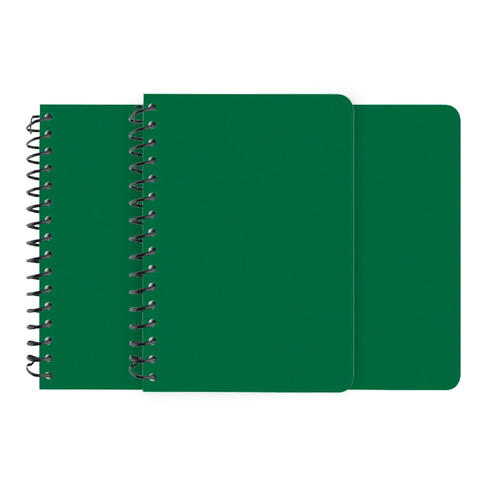 A5 Notebook Spiral notepad strong cover lined school uni Wire blue black green 