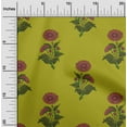 thumbnail image 1 of oneOone Viscose Jersey Lime Green Fabric Floral Block Quilting Supplies Print Sewing Fabric By The Yard 60 Inch Wide, 1 of 5
