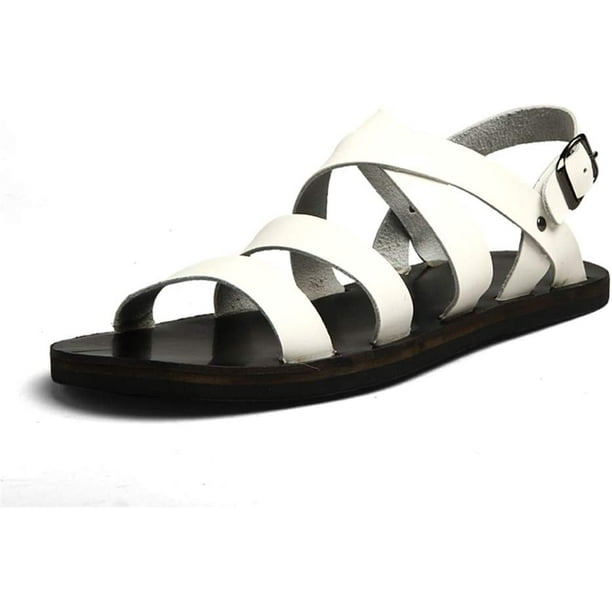Xishao Sandalias de Punta Abierta para Hombre Verano Casual Ligero Cómodo Playa Hebilla Ajustable Transpirable Zapatillas de Exterior Simples Xishao ropa