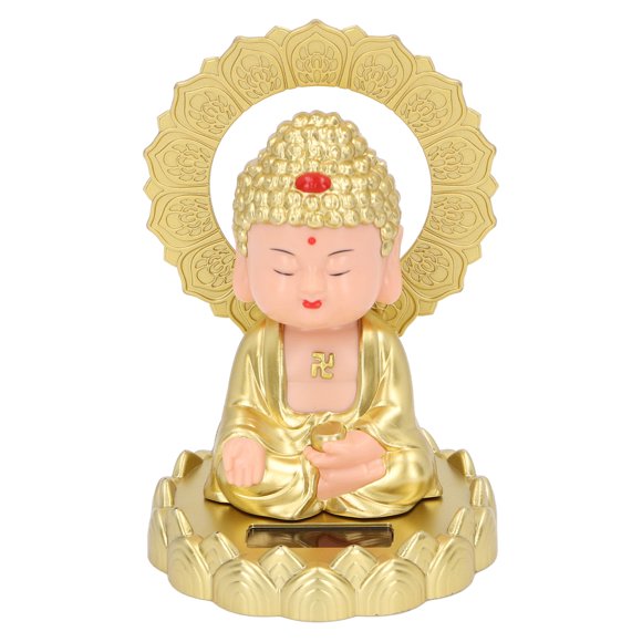 Estatua Solar De Buda, Linda Inducción De Energía Ligera, Colores Brillantes, Estatua Solar De Maitreya Para Oficina